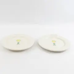 Set of 2 World Market Hand-Painted Lemon Tree Ceramic Plates 8"