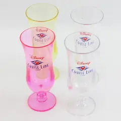 Lot of 4 Disney Cruise Line Tall Plastic Drink Cups
