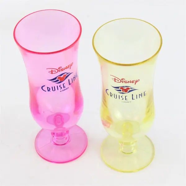 Lot of 4 Disney Cruise Line Tall Plastic Drink Cups