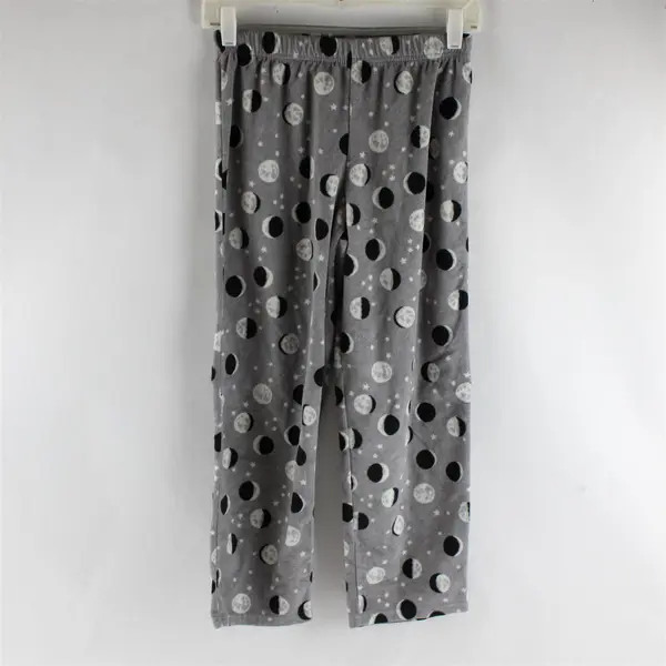 Carter's Moon Phase Pattern Gray Fleece Pajama Pants Boys' Size 10