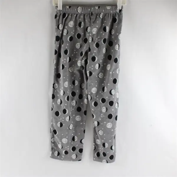 Carter's Moon Phase Pattern Gray Fleece Pajama Pants Boys' Size 10