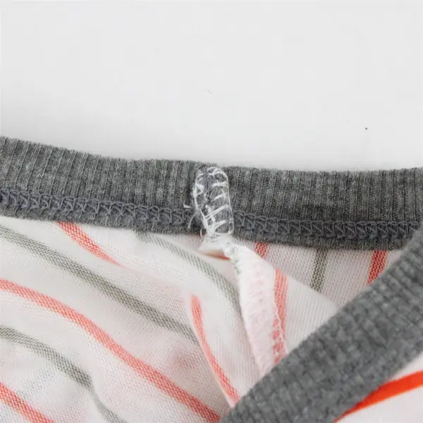 Eddie Bauer Red Green and White Striped T-Shirt Kids' Medium 10/12