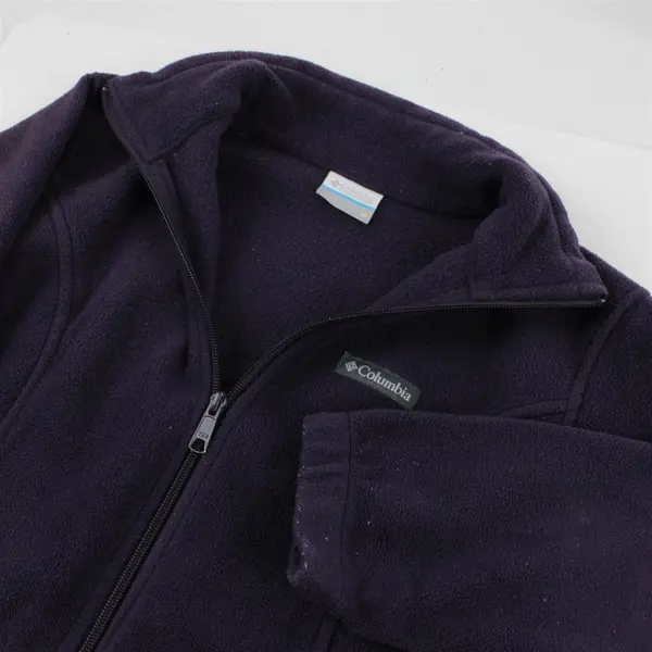 Columbia Plum Purple Fleece Stand Collar Zip-Up Jacket Women's Medium