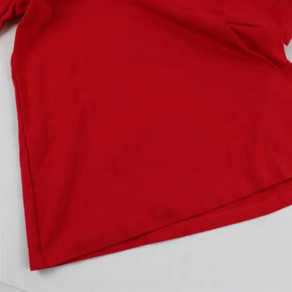 White Stag Solid Red Long-Sleeved Cotton Shirt Women's Large 12-14