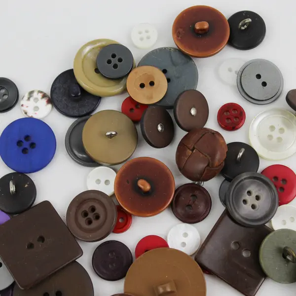 Bag of Miscellaneous Plastic Buttons, various sizes and designs (Circa. 100)   