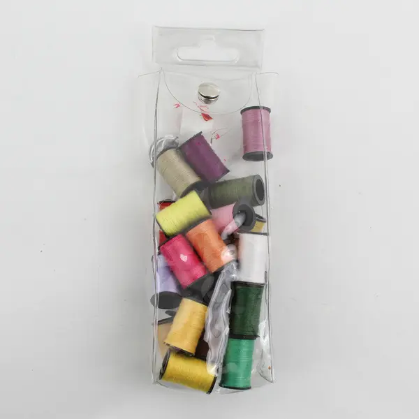 22 Sewing Thread Spools Assorted Colors Needles & Threader