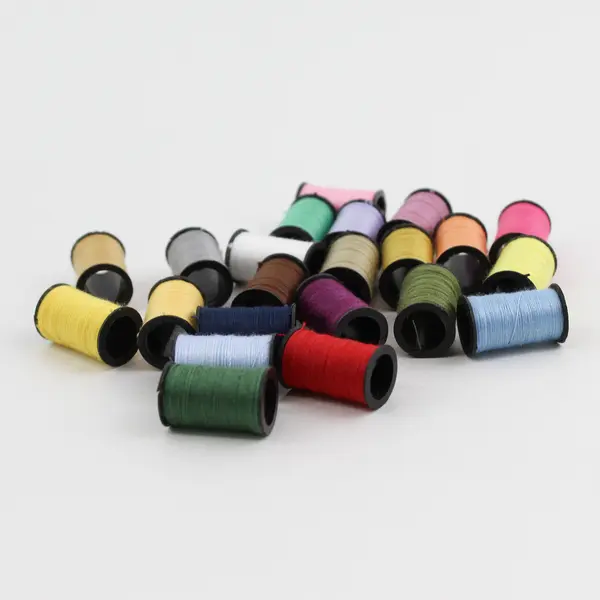 22 Sewing Thread Spools Assorted Colors Needles & Threader