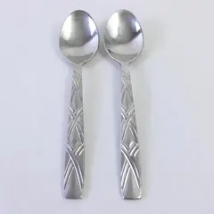 Lot of 2 Hampton Silversmiths HSV2 Stainless Steel Teaspoons 6.5 in
