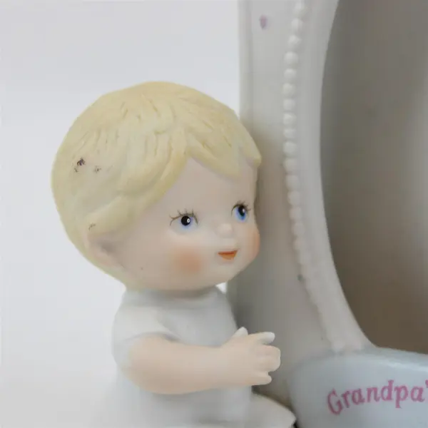 Enesco Precious Moments Grandpa's Little Angel Ceramic Picture Frame