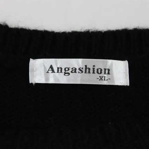 Angashion Women's Brown Black and Ivory Long Sleeve Pullover Sweater Sz XL 