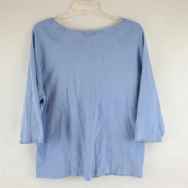 Women's Venezia Light Blue V-Neck 3/4 Sleeve T-Shirt Size 18-20