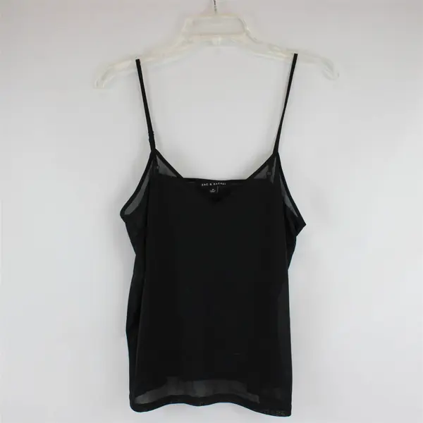 Zac & Rachel Sheer Black Tank-Top Women's Size Medium