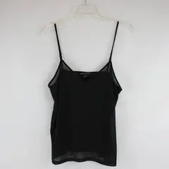 Zac & Rachel Sheer Black Tank-Top Women's Size Medium