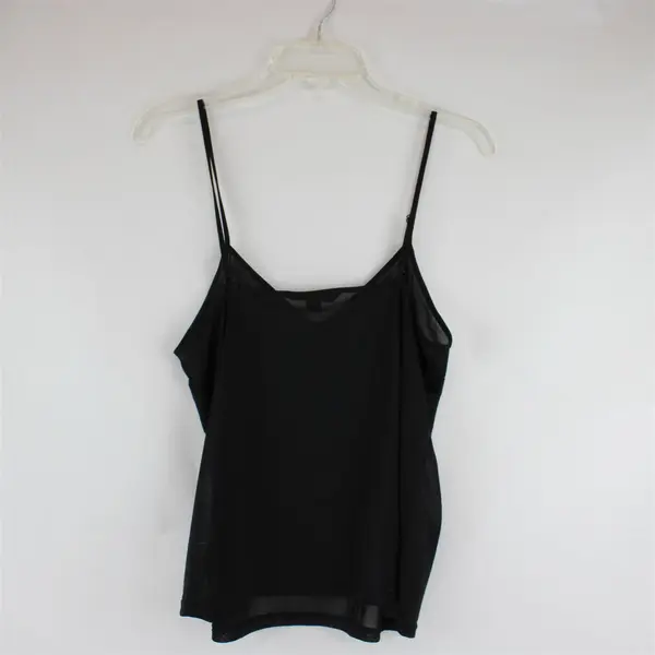 Zac & Rachel Sheer Black Tank-Top Women's Size Medium