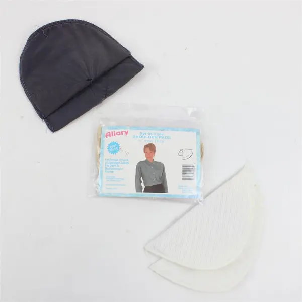 Allary Lot of 3 Shoulder Pad Sets Black White Nude Sewing