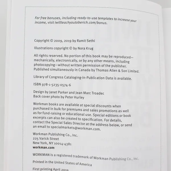 I Will Teach You to Be Rich by Ramit Sethi 6-Week Program 2nd Edition 2019 PB