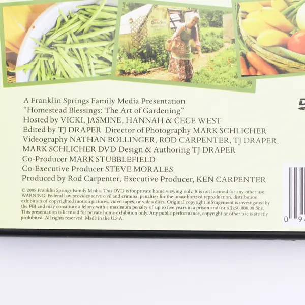 Homestead Blessings: The Art of Gardening 2009 DVD