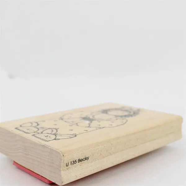 PSX Design Lot of 4 Wood Mounted Rubber Stamps Pumpkin Cowboy Girl Carriage