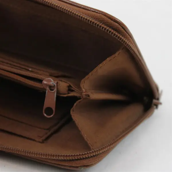 Rosetti Brown Zip-Around Women's Wallet Card Slots Coin Pocket