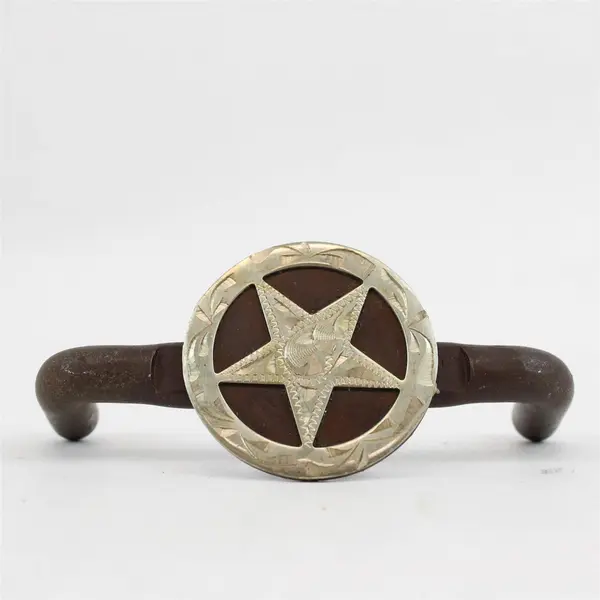 Western Circular Drawer Pull Five Point Star Cabinet Hardware