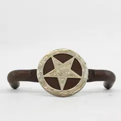 Western Circular Drawer Pull Five Point Star Cabinet Hardware