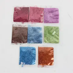 Lot of 8 Assorted Color Craft Glitter Small Packages Scrapbooking