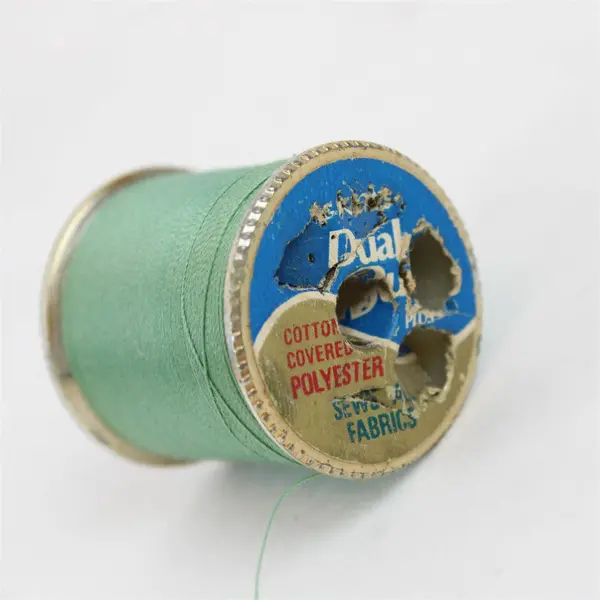 Lot of 6 Sewing Thread Spools Assorted Colors Pink Purple Green Blue