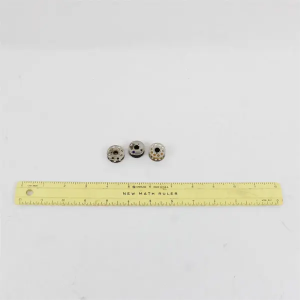 Sterling Lot of 4 Sewing Tools 12in Yellow Ruler 3 Bobbins