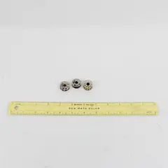 Sterling Lot of 4 Sewing Tools 12in Yellow Ruler 3 Bobbins