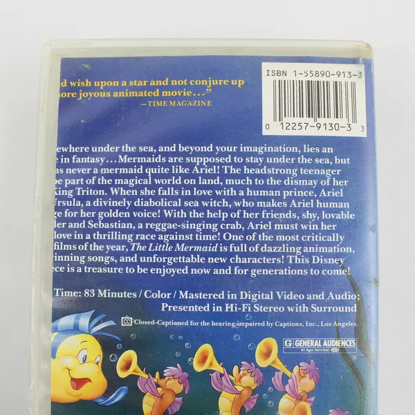 The Little Mermaid Directed By John Musker/Ron Clements  (VHS, 1989, Disney)