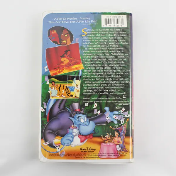 Aladdin Directed By John Musker/Ron Clements (VHS, 1993, Disney, Black Diamond)