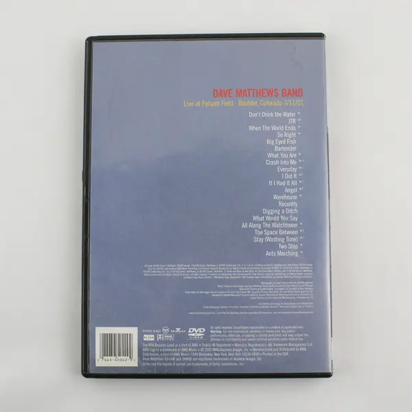 Dave Matthews Band Live at Folsom Field Boulder CO DVD Recorded 2001 