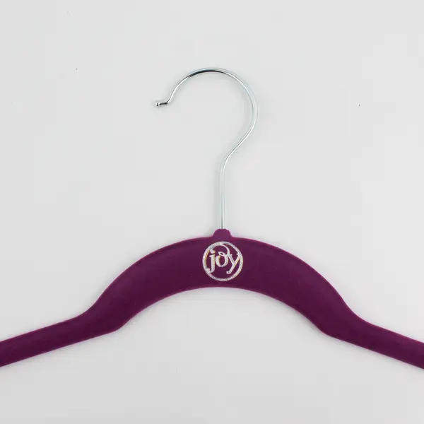 Set of 10 Joy Fuchsia Felt Clothes Hangers Shirts and Pants