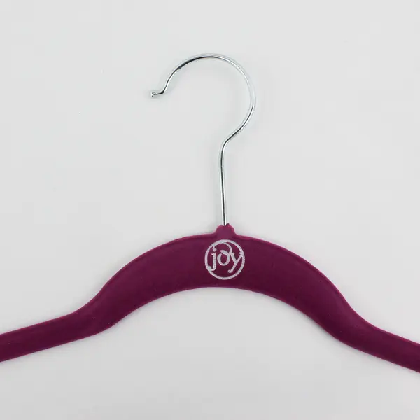 Set of 10 Joy Fuchsia Felt Clothes Hangers Shirts