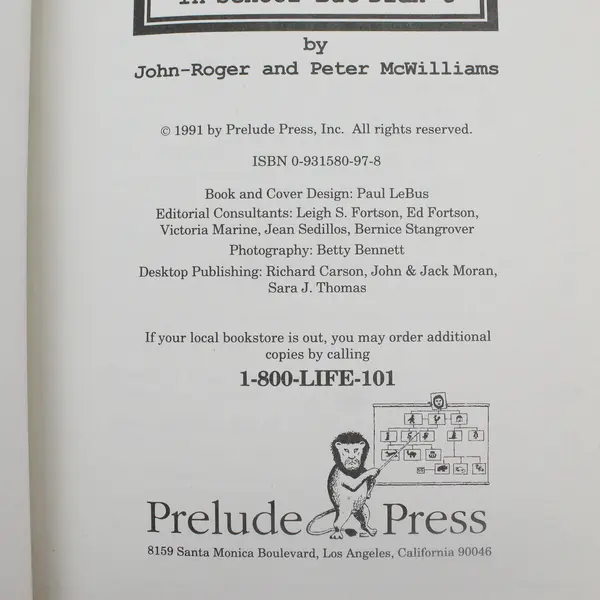 Life 101 Everything We Wish We Had Learned Peter McWilliams John-Roger 1991 PB