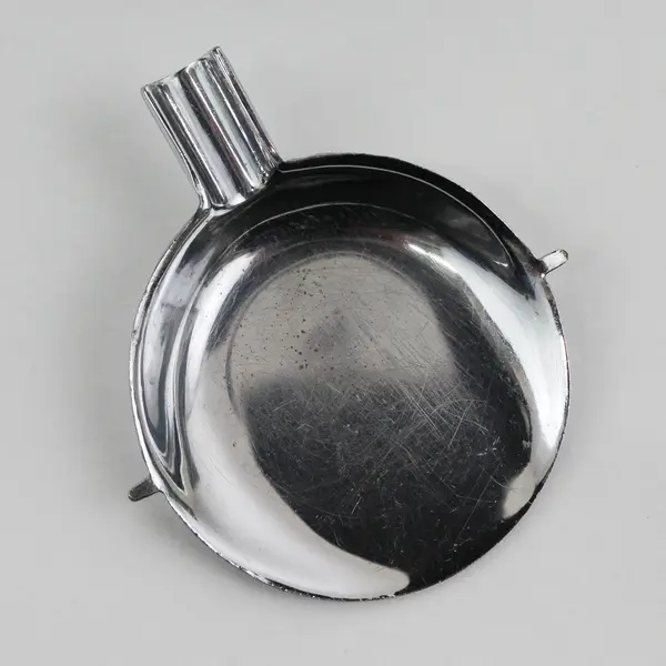 Vtg Brass And Chrome Saturn Ashtray Advertising WMAL-WRC Radio Washington D.C.
