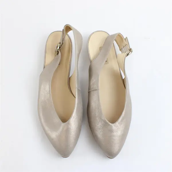 Paul Green Womens Slingback Pointed Toe Flats Gray Silver US 6 EU 40