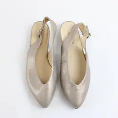 Paul Green Womens Slingback Pointed Toe Flats Gray Silver US 6 EU 40