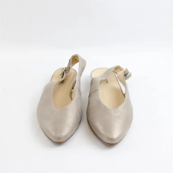 Paul Green Womens Slingback Pointed Toe Flats Gray Silver US 6 EU 40