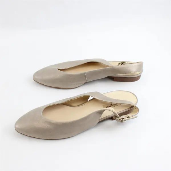Paul Green Womens Slingback Pointed Toe Flats Gray Silver US 6 EU 40