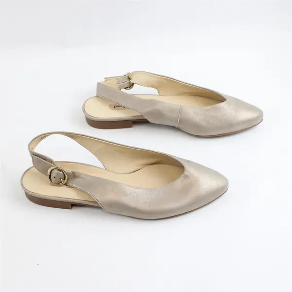 Paul Green Womens Slingback Pointed Toe Flats Gray Silver US 6 EU 40