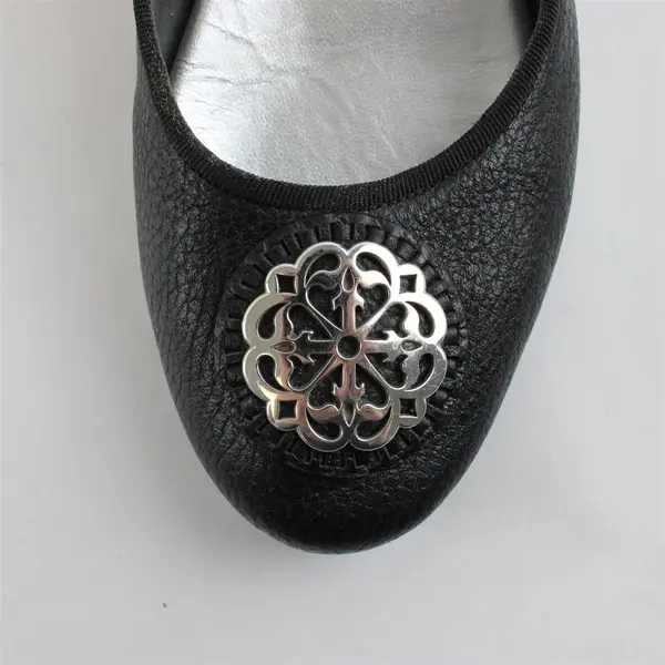 Brighton Black Leather Aleta Ballerinas Flats Slip On Shoes Womens Size 9 M