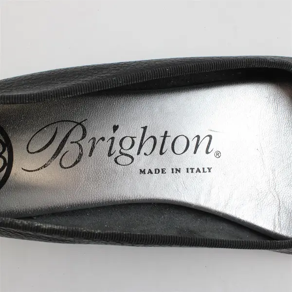 Brighton Black Leather Aleta Ballerinas Flats Slip On Shoes Womens Size 9 M