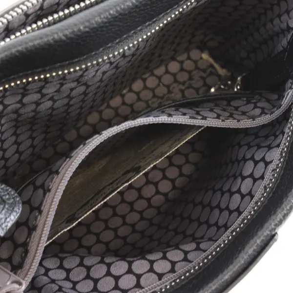 Brighton Jagger Pretty Tough Leather City Organizer Crossbody Purse Black