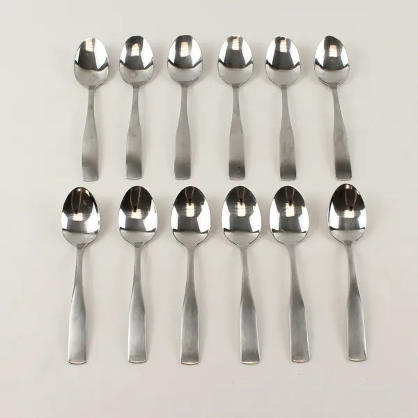 Lot of 12 Cambridge Silver Madison Pattern Stainless Steel Teaspoons 6" L 4" HDL