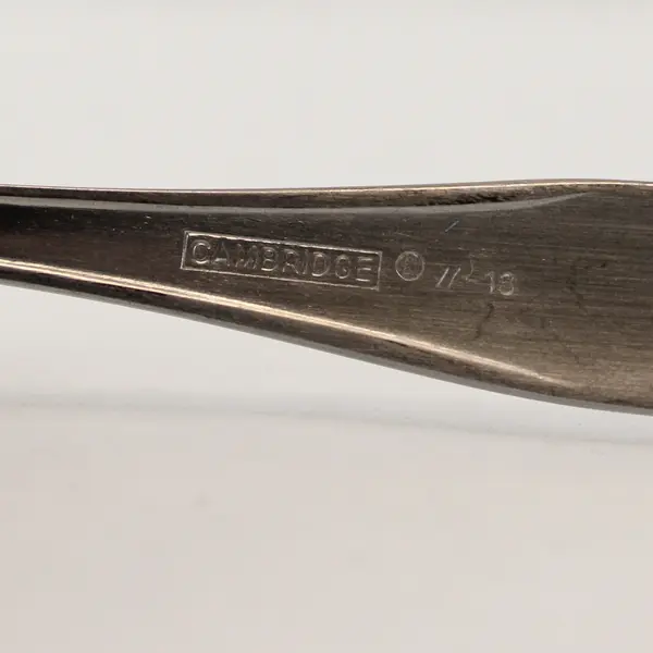 Lot of 12 Cambridge Silver Madison Pattern Stainless Steel Teaspoons 6" L 4" HDL