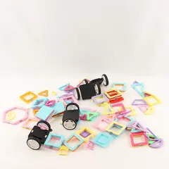 Magnetic Building Tiles & Blocks Set - Educational Toy, Preowned