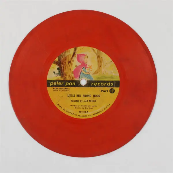 Jack Arthur Little Red Riding Hood 7" Red Vinyl Peter Pan Record