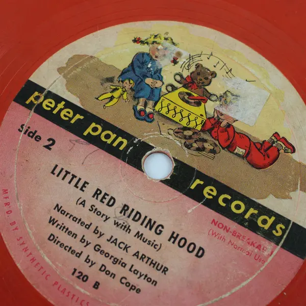 Jack Arthur Little Red Riding Hood 7" Red Vinyl Peter Pan Record