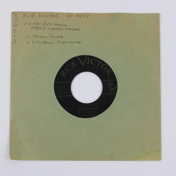  Six Fat Dutchmen Maiden Polka/Lulubelle Schottische 7" Vinyl Record